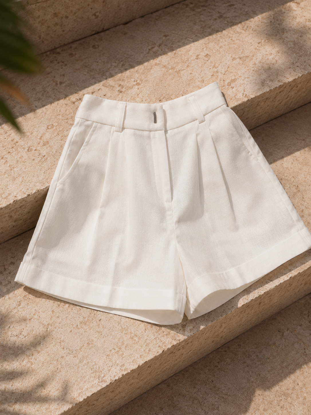 Sienna High-Waist Linen Shorts