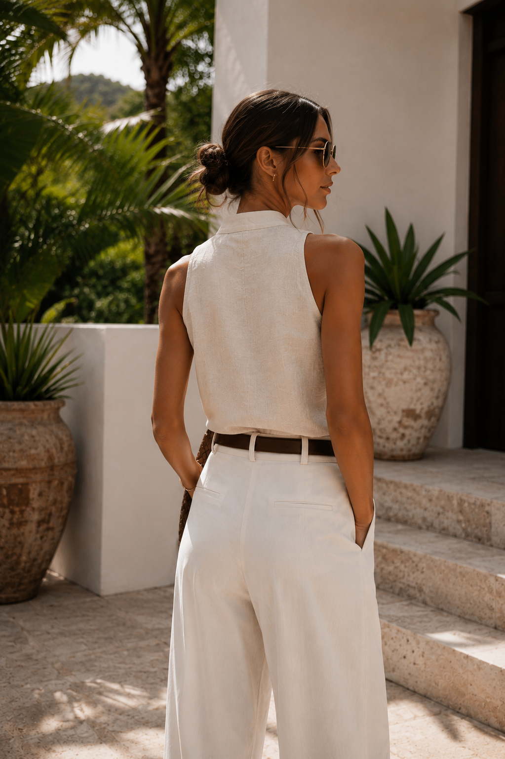 Sienna Sleeveless Linen Top